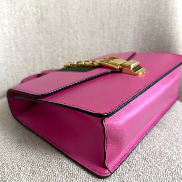 Authentic Gucci Sylvie Leather Shoulder Bag pink leather - Picture 9 of 16